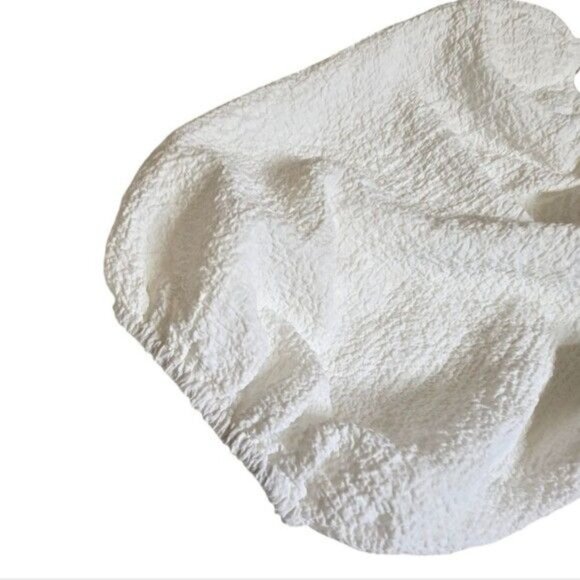 ASTR white crepe puff sleeve square neck body suite size medium - Picture 8 of 14